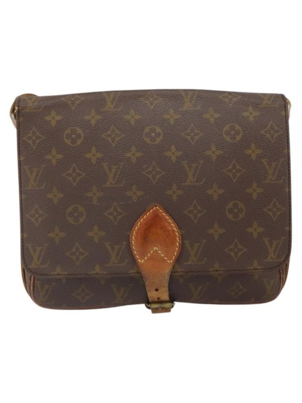 Authentic LOUIS VUITTON Monogram Cartouchiere GM Shoulder Bag M51252 LV - Picture 5 of 16